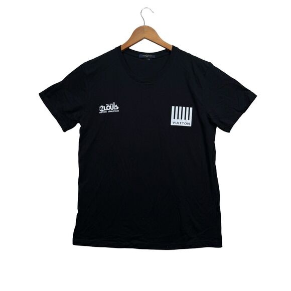 Louis Vuitton Barcode Cozy Soft T-Shirt Black LV Monogram Original Men's L RARE - Picture 1 of 5